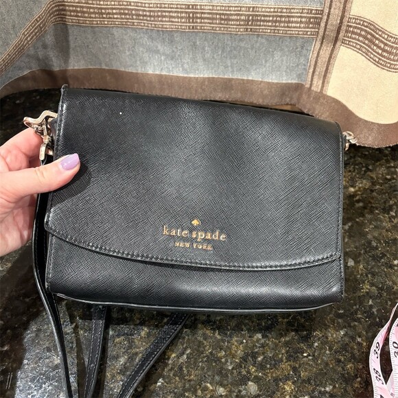 kate spade Handbags - Kate Spade New York Crossbody Bag Womens Small Black Flap Chain Strap 9x7